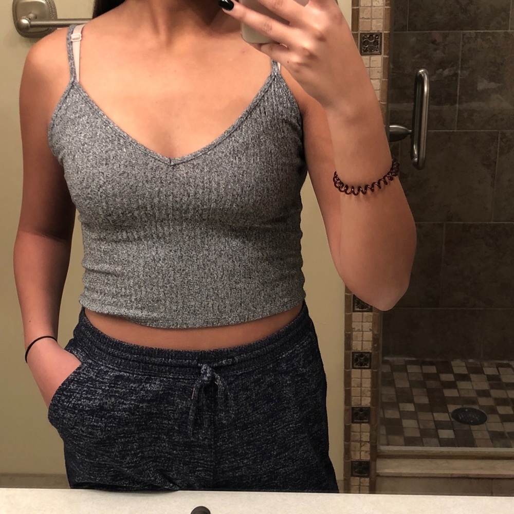 brandy melville grey tank top
